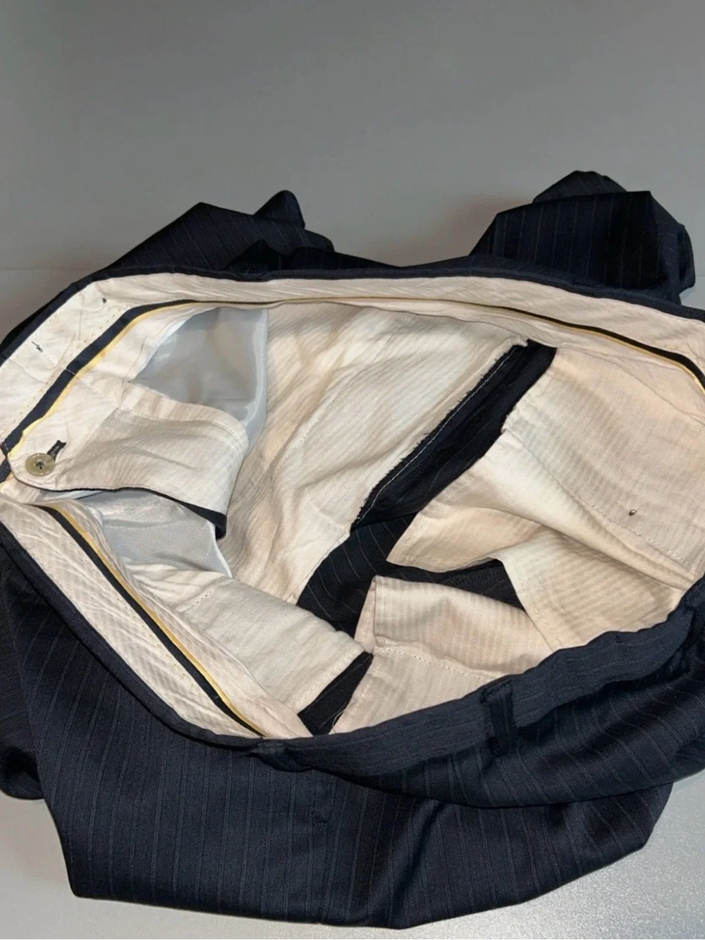 2 PC Hart Schaffer & Marx Chicago Navy 48L  Jacket- 40Wx31L Made In USA